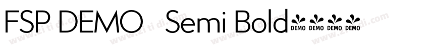 FSP DEMO   Semi Bold字体转换